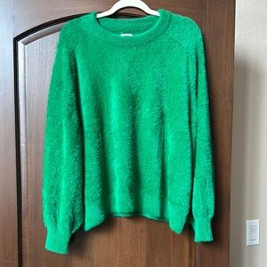 Aerie Fuzzy Green Sweater. Xl